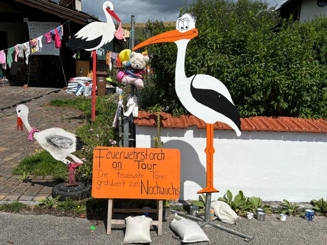 Einsatz für den Feuerwehr-Storch